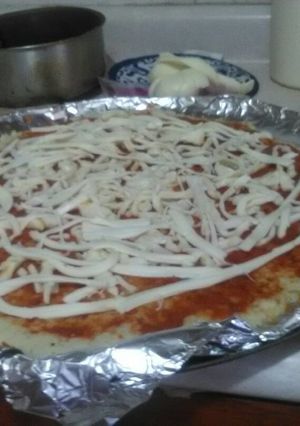 Una foto de Pizza sin pan (de Coliflor)