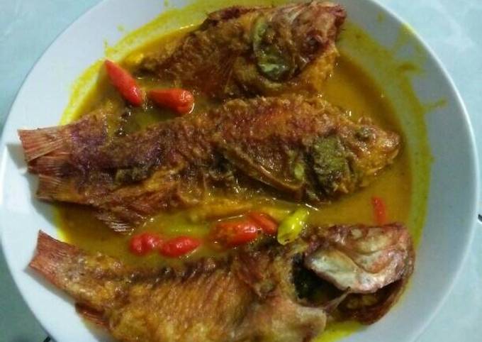 Resep Ikan Mas bumbu kuning Anti Gagal