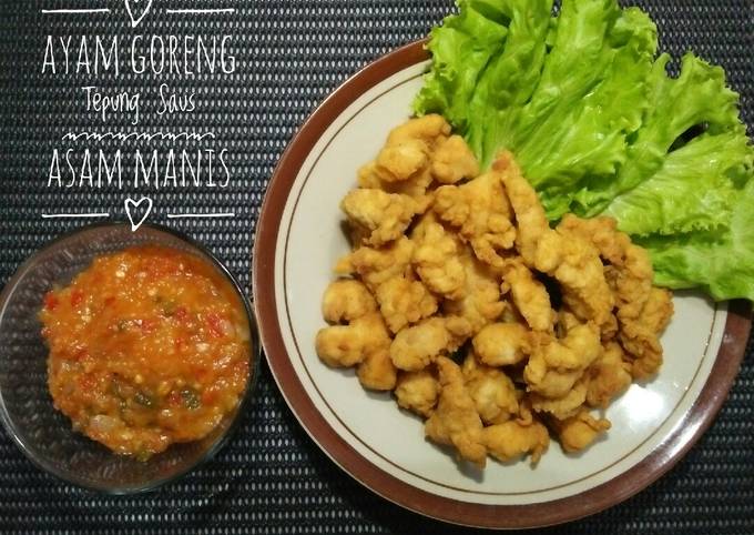 Resep 7. #Ayam Goreng Tepung Saus Asam Manis# yang Bisa Manjain Lidah