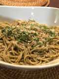 Pasta Tropical en Jugo de Mandarina y Pesto