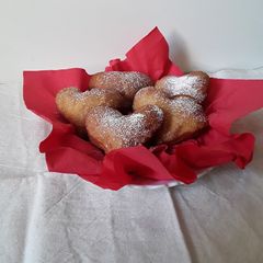 A picture of Heart shaped mandazi.