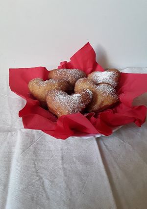 A picture of Heart shaped mandazi.