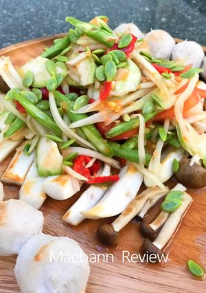 รูปของ ส้มตำเห็ด #กินผักรักสุขภาพ2