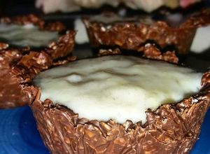 Una foto de Cheesecake chocolate-plátano