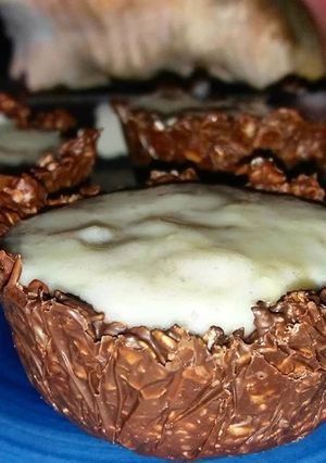 Una foto de Cheesecake chocolate-plátano