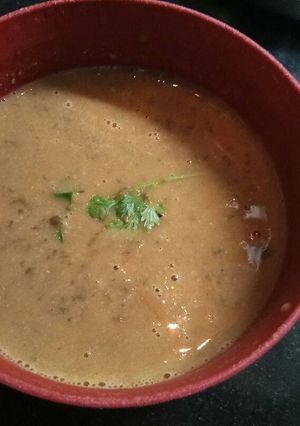 A picture of Black chana soup.