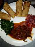 Chapati with fried kales
