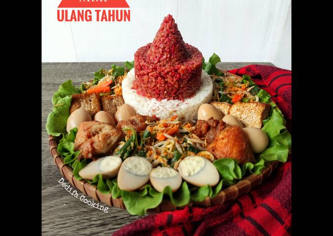 Tumpeng Mini Ulang Tahun Merah Putih