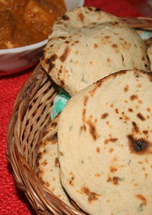 A picture of Pudine (mint) ki Roti.