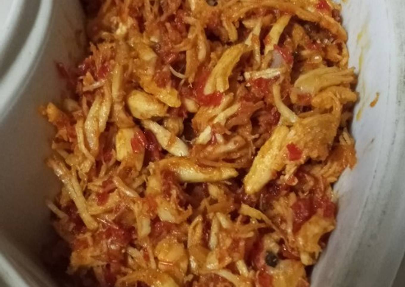 Suwir ayam balado