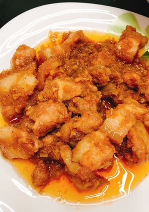 Hình của món Thịt heo kho mắm ruốc.