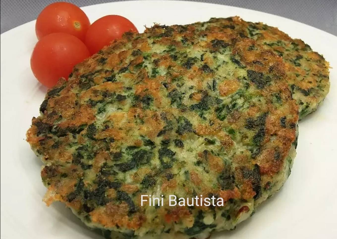 Hamburguesa de espinacas y pollo