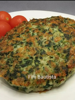 Una foto de Hamburguesa de espinacas y pollo