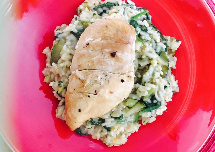 Low FODMAP risotto and chicken