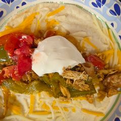 A picture of Simple Crockpot Chicken Fajitas.