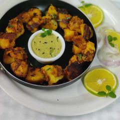 Tandoori grilled sweet potato A picture of Tandoori grilled sweet potato.