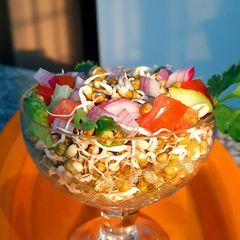 A picture of Green Lentil Sprout Salad.
