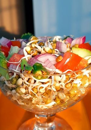 A picture of Green Lentil Sprout Salad.