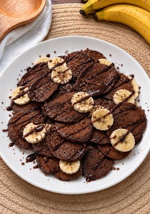Foto principal de Mini pancakes de plátano y chocolate