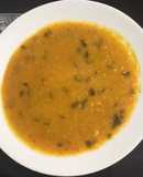 Lentejas rojas con algas kombu y verduras