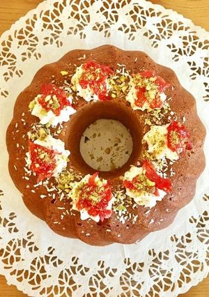 صورة لوصفة كيكة السميد وجوز الهند