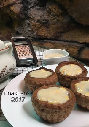 Foto resep Soes Mangkok Vla Jagung