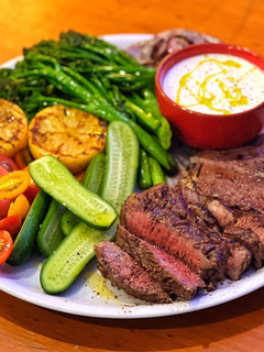 A picture of Family Plate (Scotch fillet and lemon garlic yoghurt).