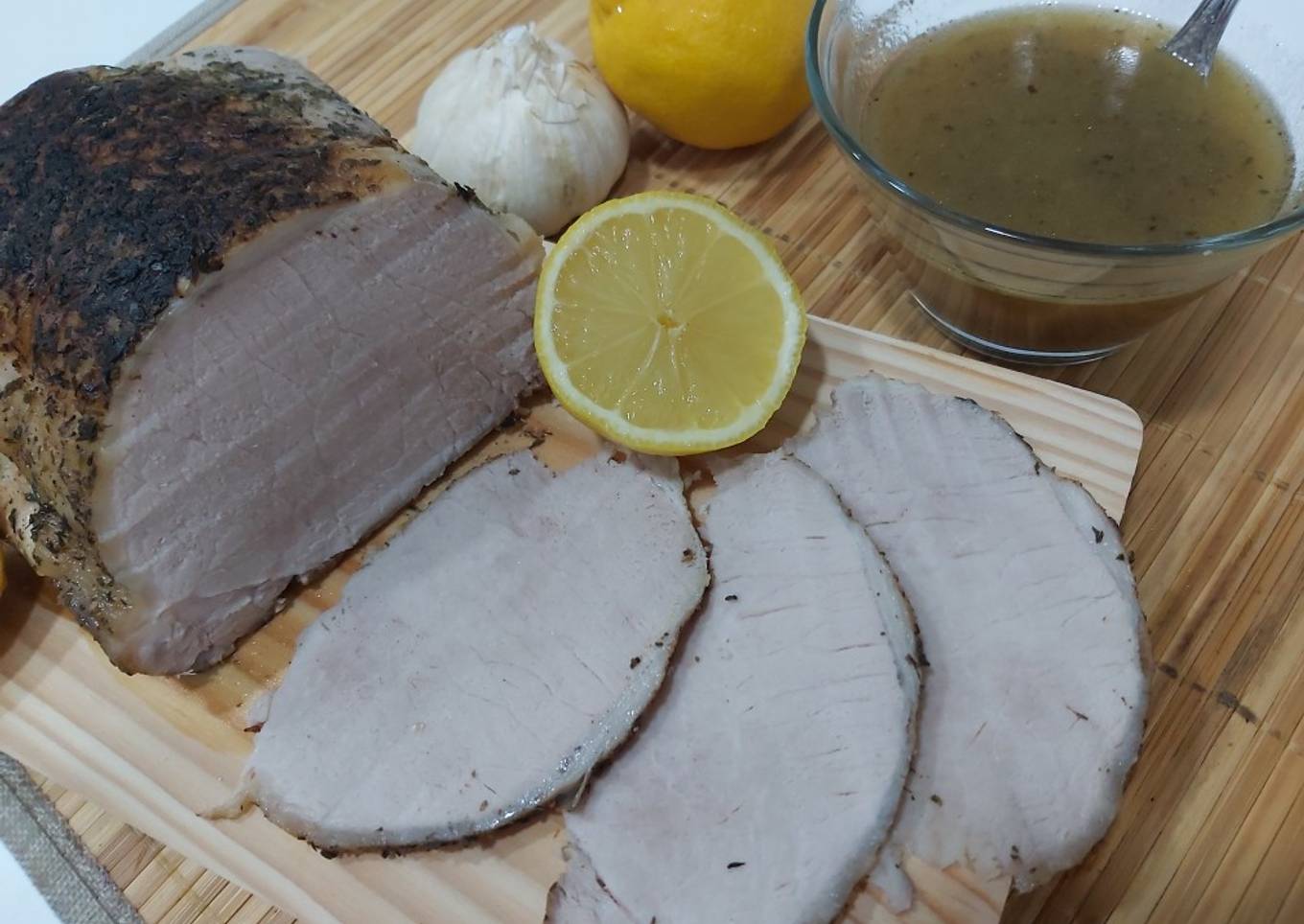 Lomo de cerdo a las finas hierbas al vapor