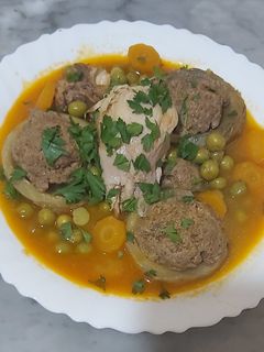 صورة لوصفة طاجين الجلبانة (البازلاء)