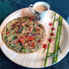 A picture of Veg Chilla with Mixed Flour.