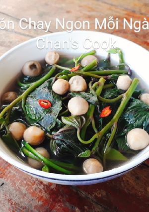 Hình của món Canh rau lang chay.