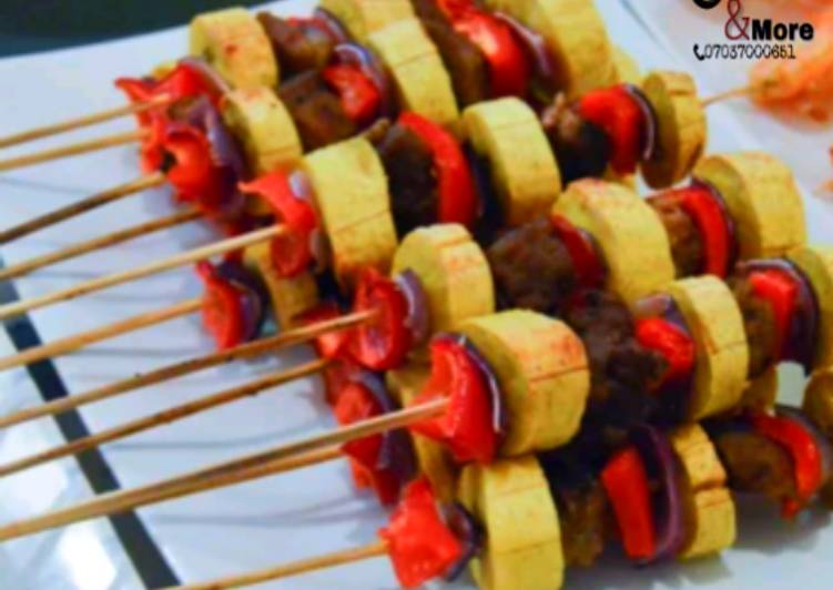 Recipe of Any-night-of-the-week Plantain kebab recipe 1