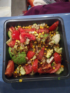 Una foto de Ensalada de tomates improvisada