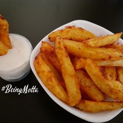 A picture of Airfried Schezwan Fries.