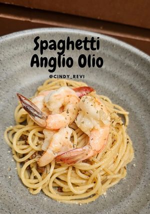 Foto resep Spaghetti Anglio Olio (with prawn)