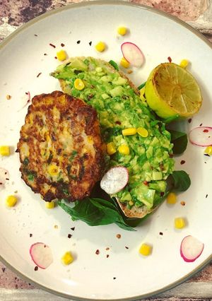 A picture of Salmon & Sweetcorn Fritters.