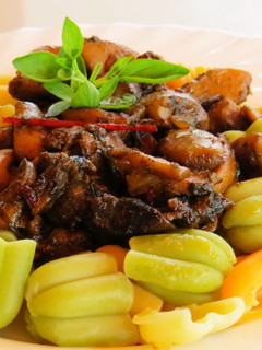 Gombás tészta, színes kedvenc recept fotója
