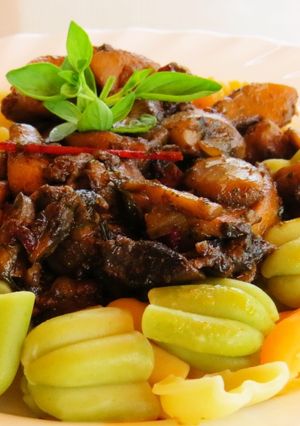 Gombás tészta, színes kedvenc recept fotója