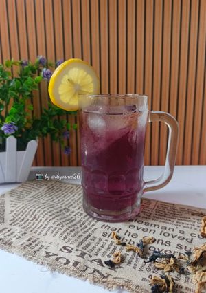 Foto resep Es Teh Telang Lemon