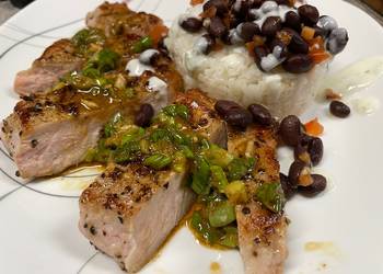 How to Make Perfect Pork Chops with Zesty Green Onion Salsa
