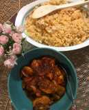 Nasi tomato dan ayam masak merah anak-anak ~