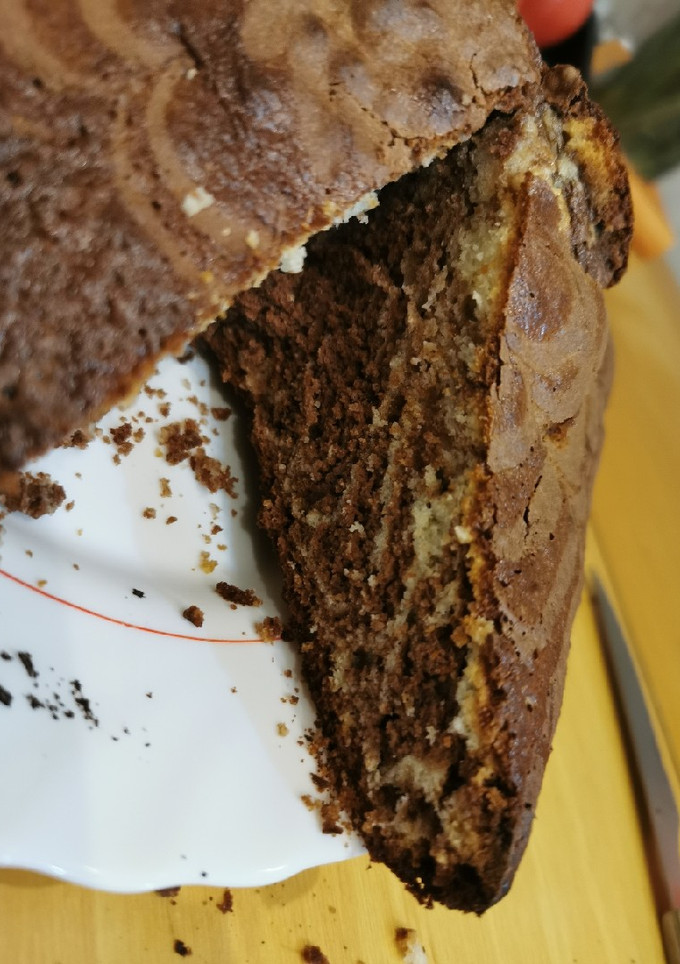 Una foto de Pastel marmolado