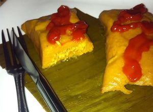 Una foto de Pasteles en hoja Dominicanos
