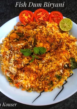 A picture of Fish Dum Biryani.