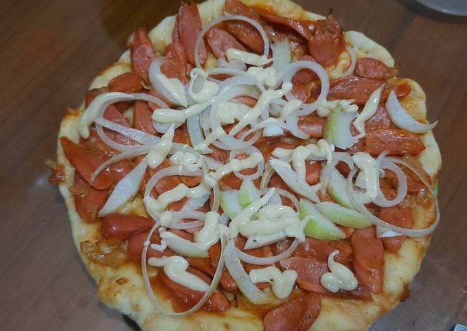 Resep PIZZA Teflon Sederhana Tanpa Telur, Tanpa Mixer   Mozarella