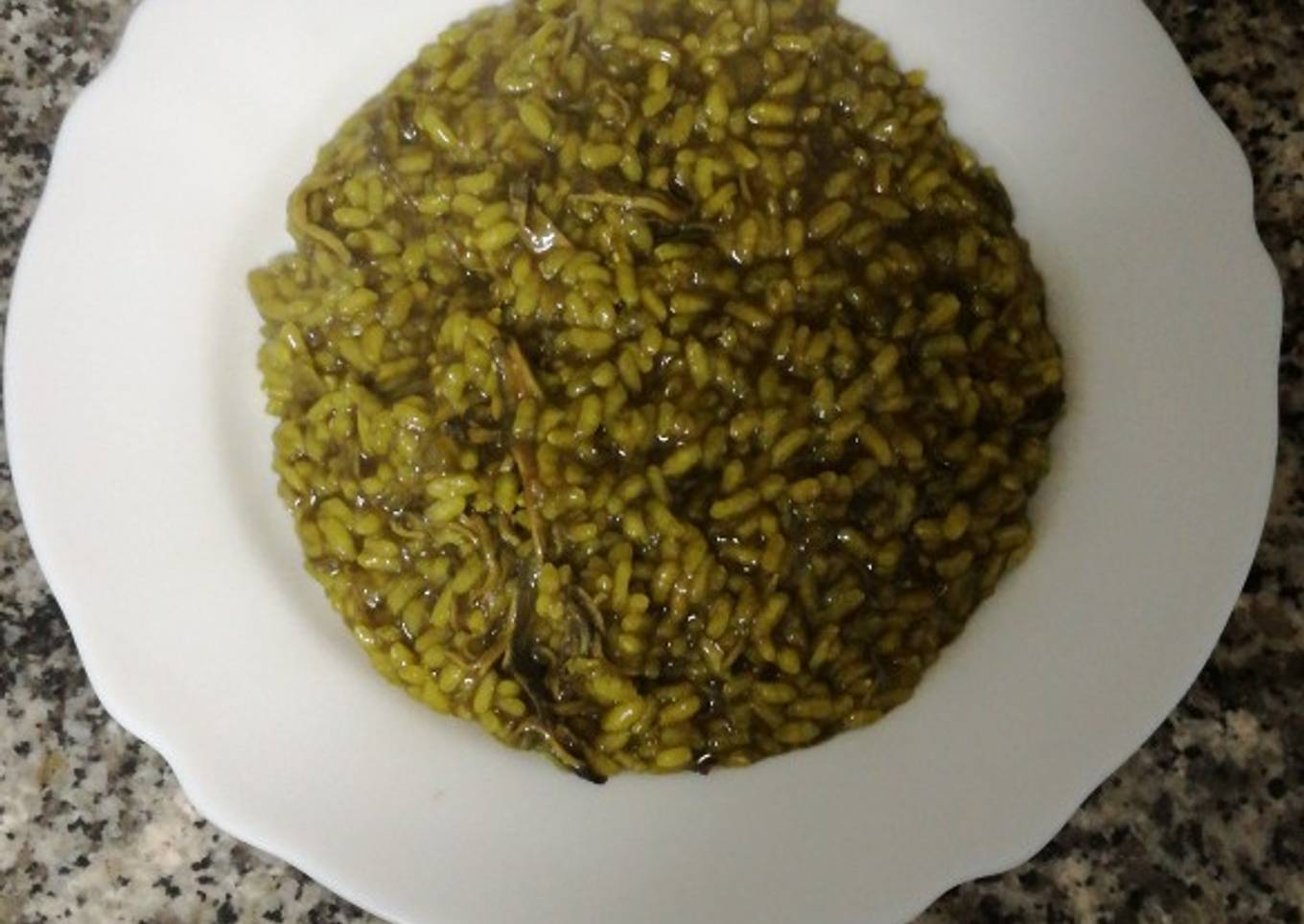 Arroz con calamares en su tinta en Thermomix