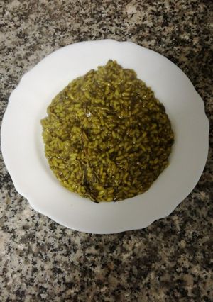 Una foto de Arroz con calamares en su tinta en Thermomix