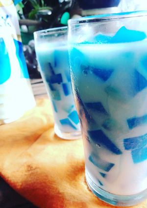Foto resep Es buko bluebery