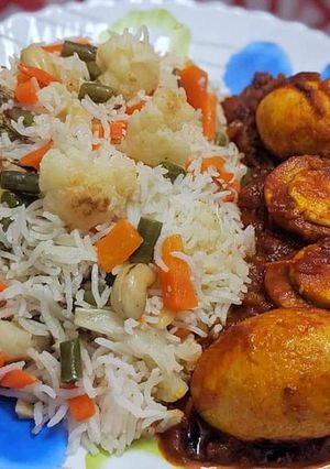 মিক্সড ভেজিটেবল পোলাও (mixed vegetable pulao recipe in Bengali) রেসিপির প্রধান ছবি