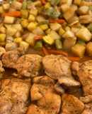 Pollo al horno con verduras 😋